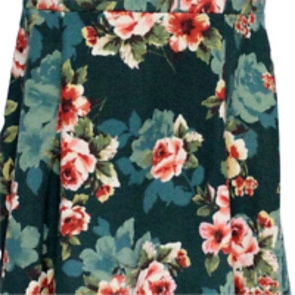 Haute Monde Sheath Dress Green Orange Floral Medium - Picture 2 of 6